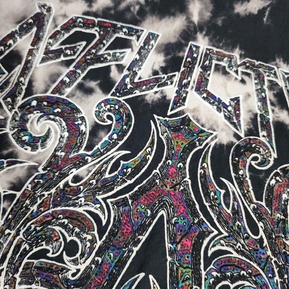 Tops | New Affliction Size Small Live Fast Tshirt Black Gold Women ...